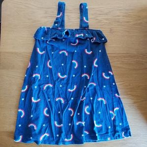 Blue dress with rainbows